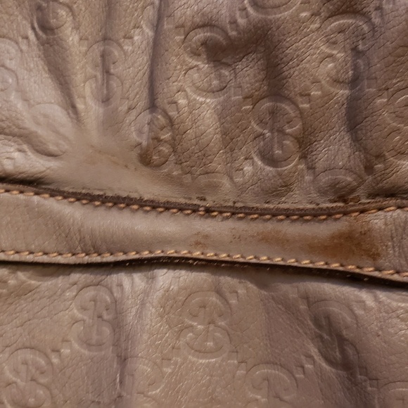 Grey leather Guccissima large tote bag - Picture 5 of 7